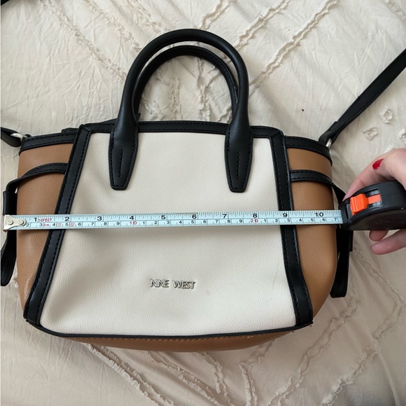 Nine West Black, Cream, and Tan Satchel Crossbody - Picture 7 of 8